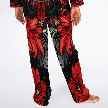 Men's Satin Pajamas - AOP