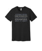 Good Evening News graphic on a black Bella+Canvas 3001 tee