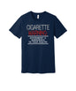 Government Is Dangerous to Your Health graphic on a navy Bella+Canvas 3001 tee