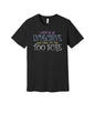 I Used to Be Indecisive graphic on a black Bella+Canvas 3001 tee