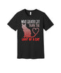 Love of a Cat graphic on a black Bella+Canvas 3001 tee
