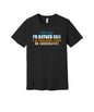 Rather Fall in Chocolate graphic on a black Bella+Canvas 3001 tee