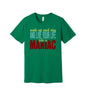 Live Like a Maniac graphic on a kelly Bella+Canvas 3001 tee
