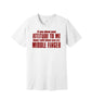 Attitude Middle Finger graphic on a white Bella+Canvas 3001 tee