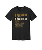Like Me Hate Me graphic on a black Bella+Canvas 3001 tee