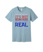 Say What You Feel graphic on a light blue Bella+Canvas 3001 tee