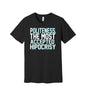Politeness and Hypocrisy graphic on a black Bella+Canvas 3001 tee