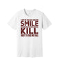 Head High Keep Smiling graphic on a white Bella+Canvas 3001 tee