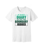 Neighbor's Diary graphic on a white Bella+Canvas 3001 tee