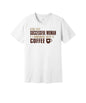 Successful Woman and Coffee graphic on a white Bella+Canvas 3001 tee
