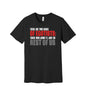Two Kinds of Egotists graphic on a black Bella+Canvas 3001 tee