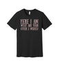 Your Other Two Wishes graphic on a black Bella+Canvas 3001 tee