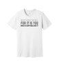 Never Curse the Ball graphic on a white Bella+Canvas 3001 tee
