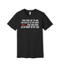 You Can Lie to Me graphic on a black Bella+Canvas 3001 tee