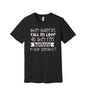 When Butterflies Fall in Love graphic on a black Bella+Canvas 3001 tee