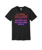 Good in Bed at Sleeping graphic on a black Bella+Canvas 3001 tee