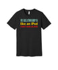 My Relationship Is Like an iPod graphic on a black Bella+Canvas 3001 tee