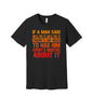 He Said He'll Fix It graphic on a black Bella+Canvas 3001 tee