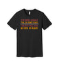 Single Long Enough to Be an Album graphic on a black Bella+Canvas 3001 tee
