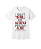 Hottest Person Alive graphic on a white Bella+Canvas 3001 tee