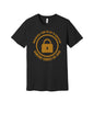 Key to Success Changed Locks graphic on a black Bella+Canvas 3001 tee