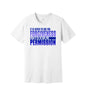 Forgiveness and Permission graphic on a white Bella+Canvas 3001 tee