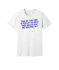 Three Kinds of People graphic on a white Bella+Canvas 3001 tee