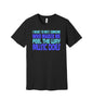 Feel the Way Music Does graphic on a black Bella+Canvas 3001 tee