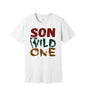 Son of the Wild One graphic on a white Bella+Canvas 3001 tee