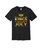 Kings Born in July graphic on a black Bella+Canvas 3001 tee