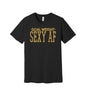 Goal Weight Sexy AF graphic on a black Bella+Canvas 3001 tee
