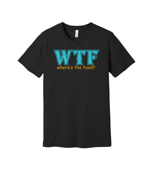 Where's the Food graphic on a black Bella+Canvas 3001 tee