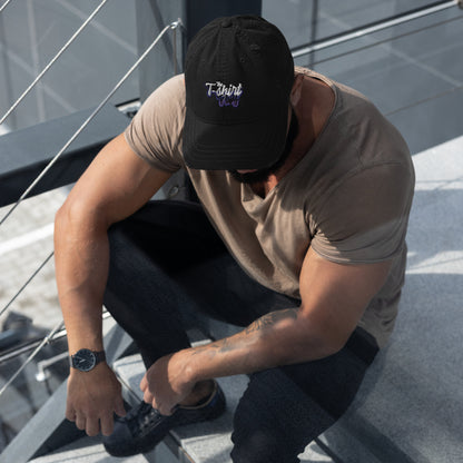 The T-Shirt Plug Distressed Dad Hat